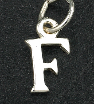 STG Sterling Silver Alphabet Charm - F 1