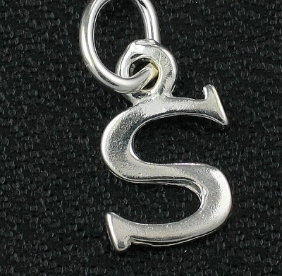 STG Sterling Silver Alphabet Charm - S 1