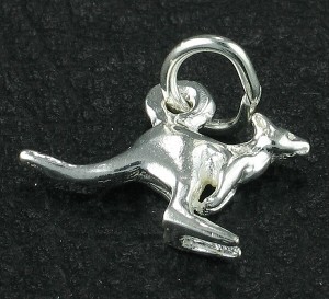 STG (Sterling Silver) Australiana Charm - Kangaroo 1