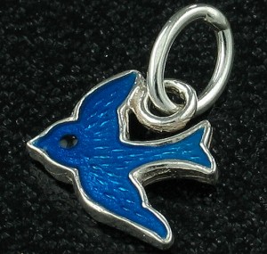 STG (Sterling Silver) Charm  -  Blue Bird 1